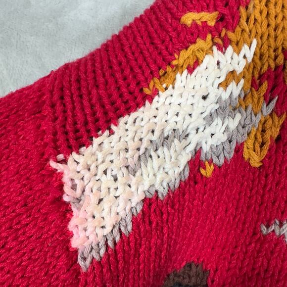 Signature by Northern Isles Knitted by Hand Farm Animals Apple Tree Red XL VTG! - Picture 14 of 15